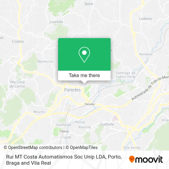 Rui MT Costa Automatismos Soc Unip LDA mapa