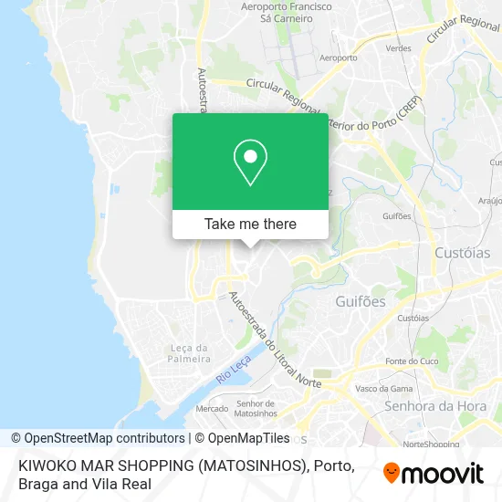 KIWOKO MAR SHOPPING (MATOSINHOS) map