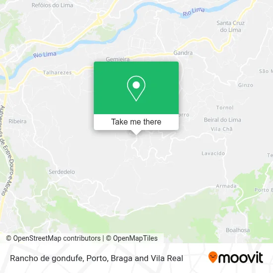 Rancho de gondufe map
