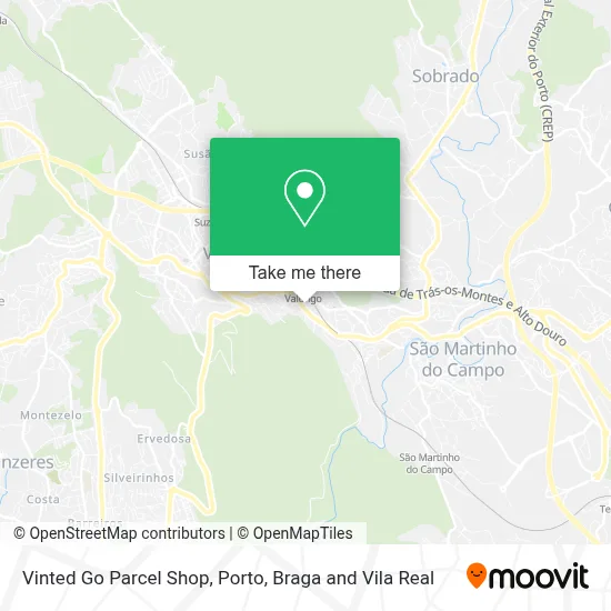 Vinted Go Parcel Shop map