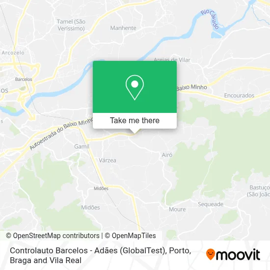Controlauto Barcelos - Adães (GlobalTest) map