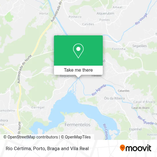 Rio Cértima mapa