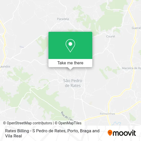 Rates Billing - S Pedro de Rates map