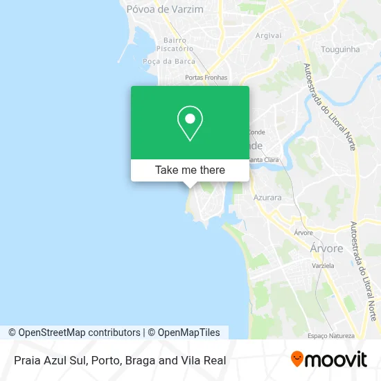 Praia Azul Sul map