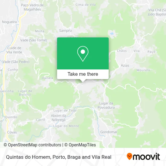 Quintas do Homem map
