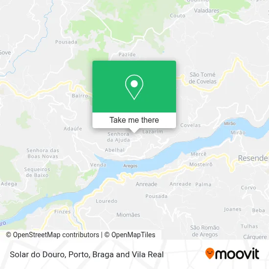 Solar do Douro map