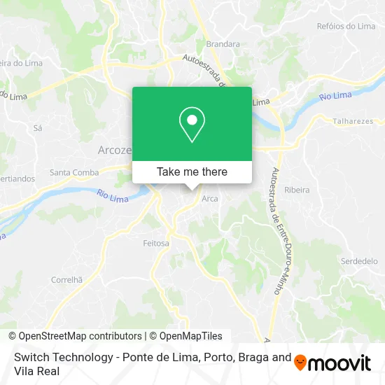 Switch Technology - Ponte de Lima map