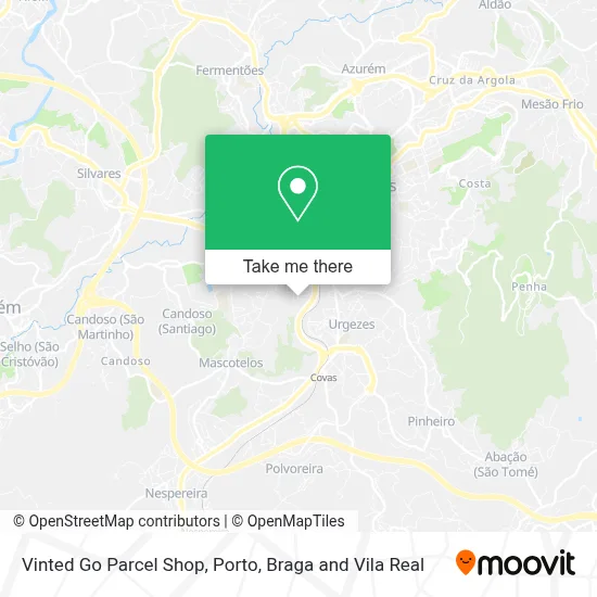 Vinted Go Parcel Shop map