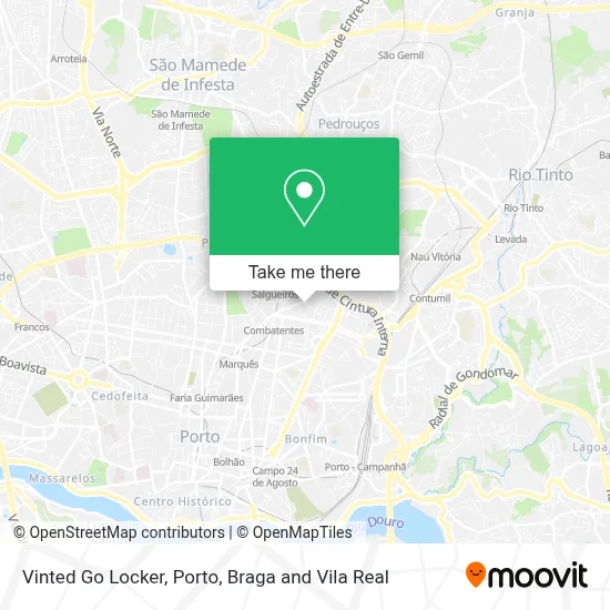 Vinted Go Locker map