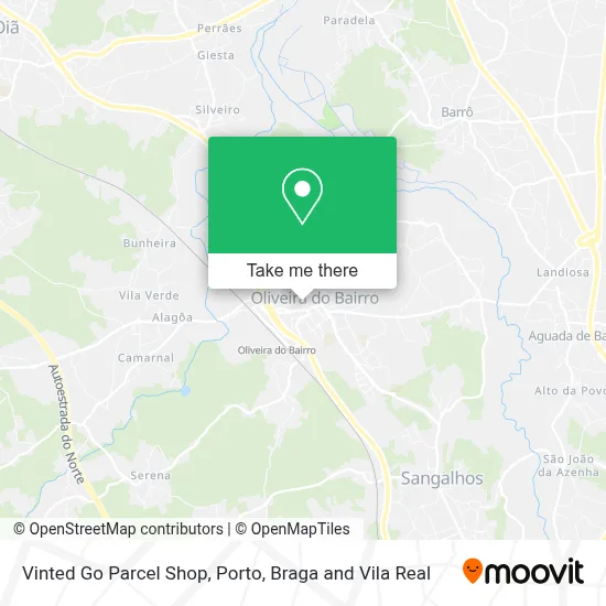 Vinted Go Parcel Shop map