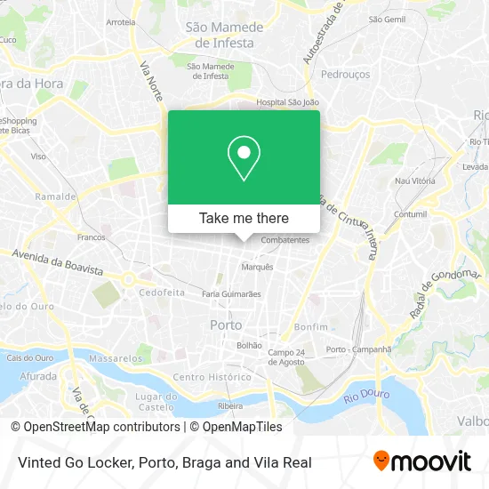 Vinted Go Locker map