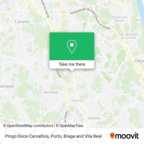 Pingo Doce Carvalhos map