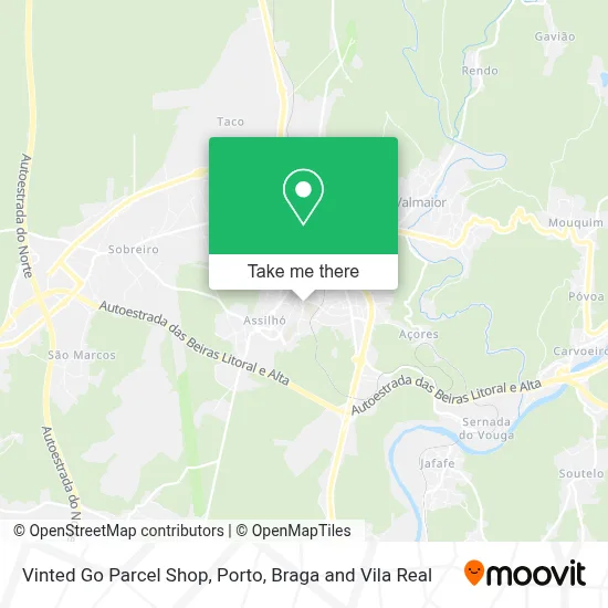 Vinted Go Parcel Shop map