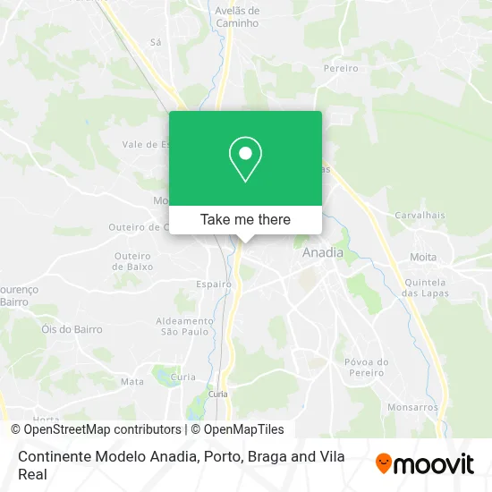 Continente Modelo Anadia map