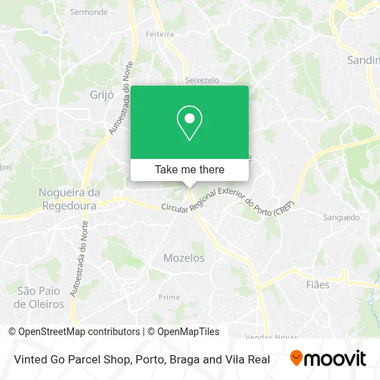 Vinted Go Parcel Shop map
