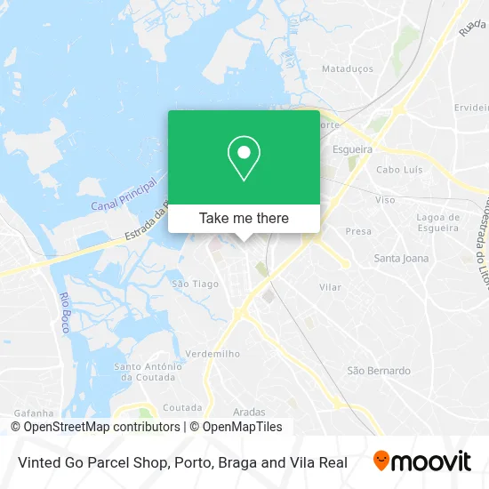 Vinted Go Parcel Shop map