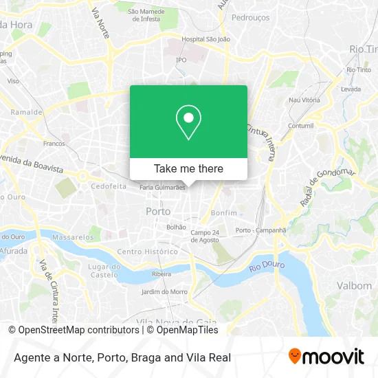 Agente a Norte map