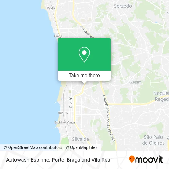 Autowash Espinho map