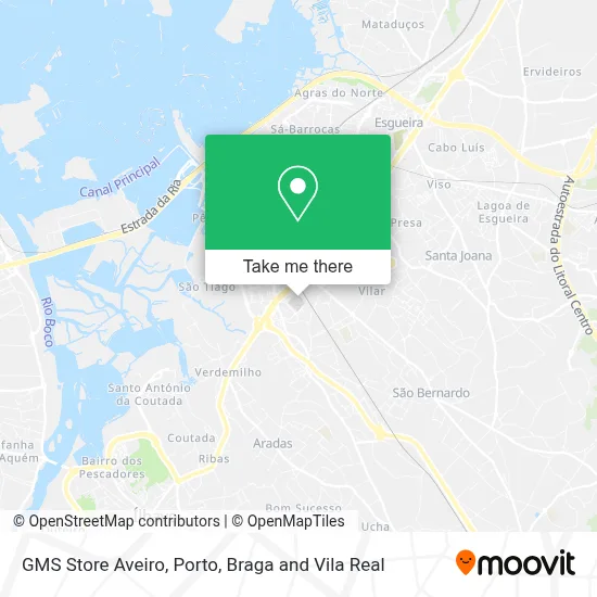 GMS Store Aveiro map