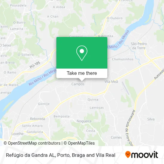 Refúgio da Gandra AL map