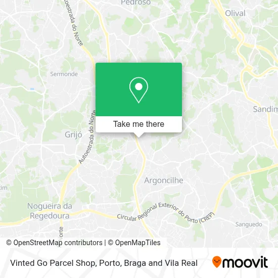 Vinted Go Parcel Shop map
