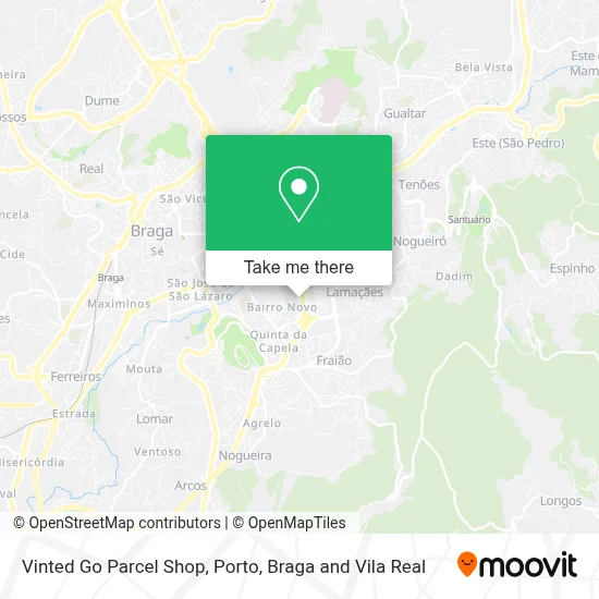 Vinted Go Parcel Shop map