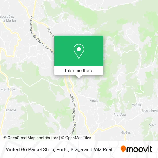 Vinted Go Parcel Shop map