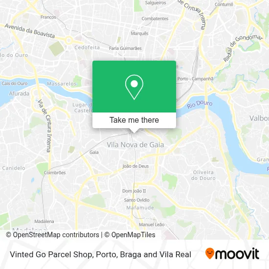 Vinted Go Parcel Shop map