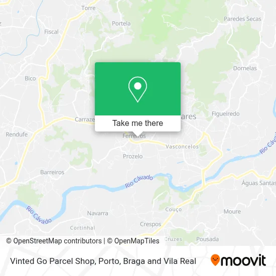 Vinted Go Parcel Shop map