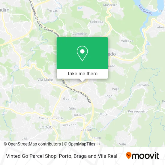 Vinted Go Parcel Shop map