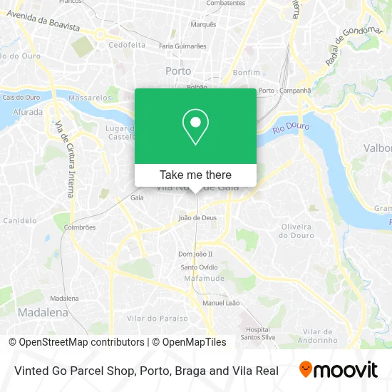 Vinted Go Parcel Shop map