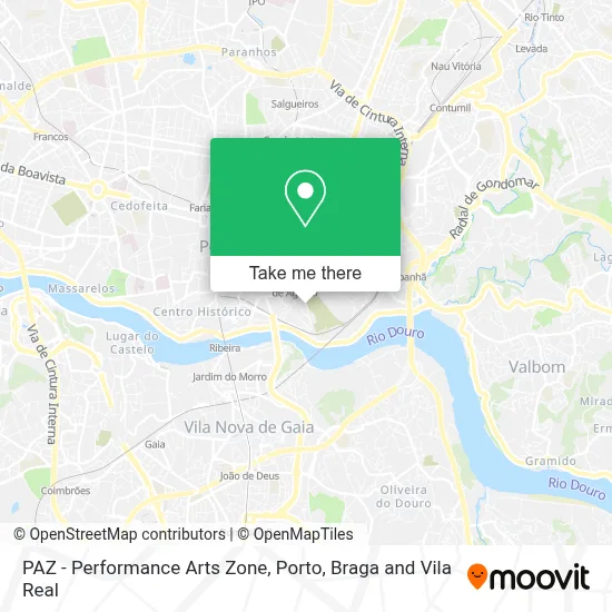 PAZ - Performance Arts Zone map