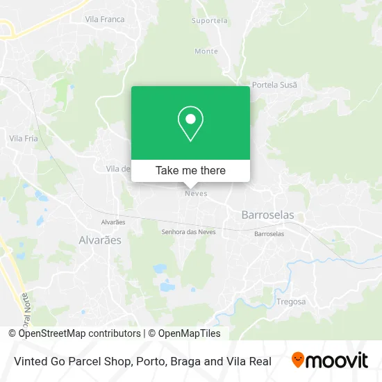 Vinted Go Parcel Shop map