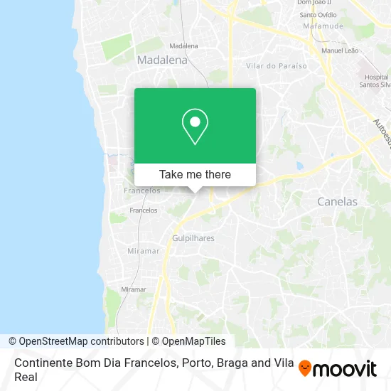 Continente Bom Dia Francelos map
