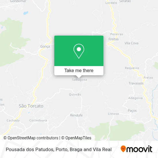 Pousada dos Patudos map