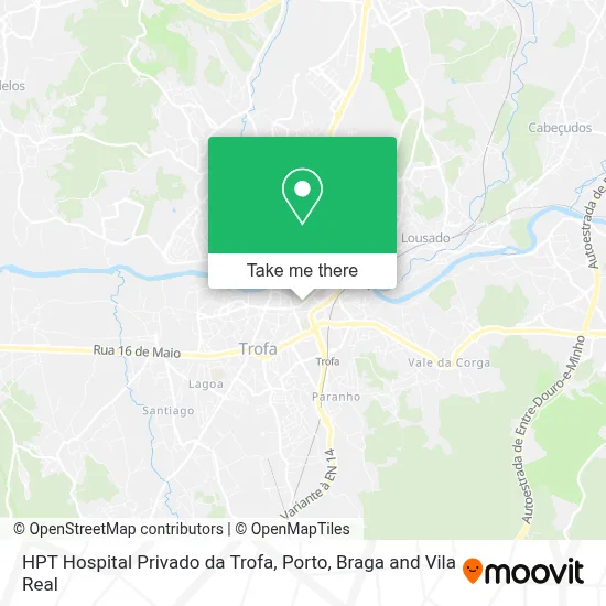 HPT Hospital Privado da Trofa map