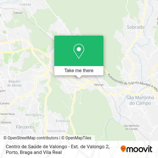 Centro de Saúde de Valongo - Ext. de Valongo 2 map