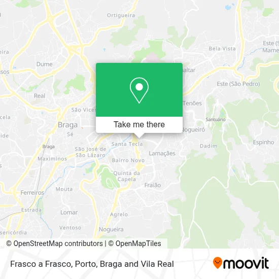 Frasco a Frasco map