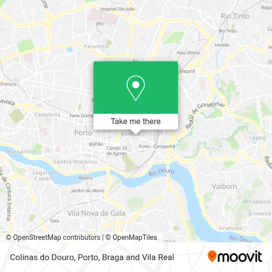 Colinas do Douro map