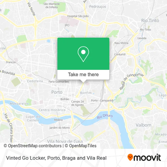 Vinted Go Locker map