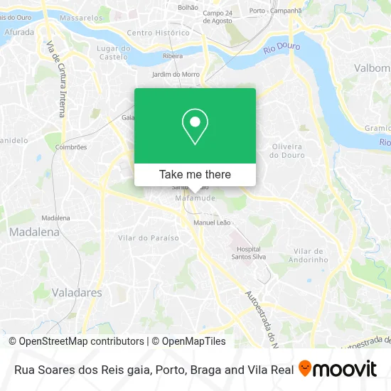 Rua Soares dos Reis gaia map
