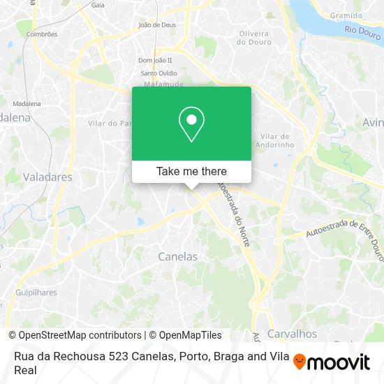 Rua da Rechousa 523 Canelas map