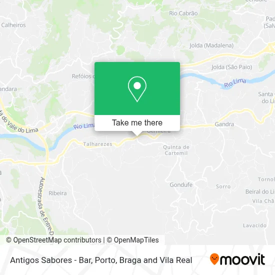 Antigos Sabores - Bar map