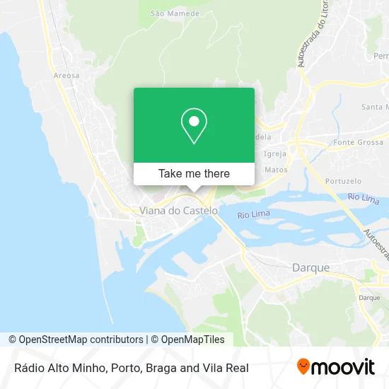 Rádio Alto Minho map