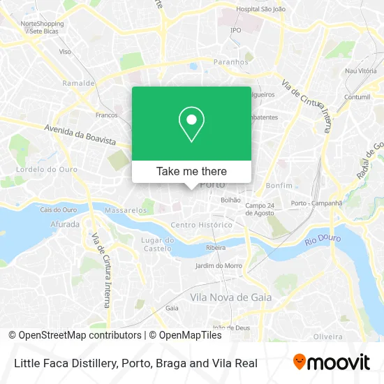 Little Faca Distillery map