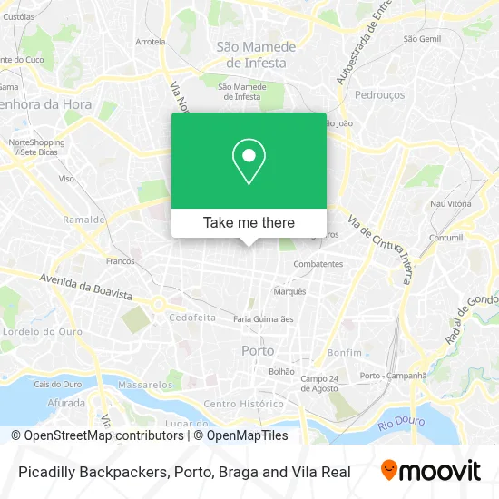 Picadilly Backpackers map