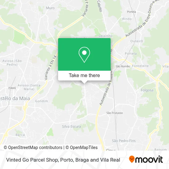 Vinted Go Parcel Shop map