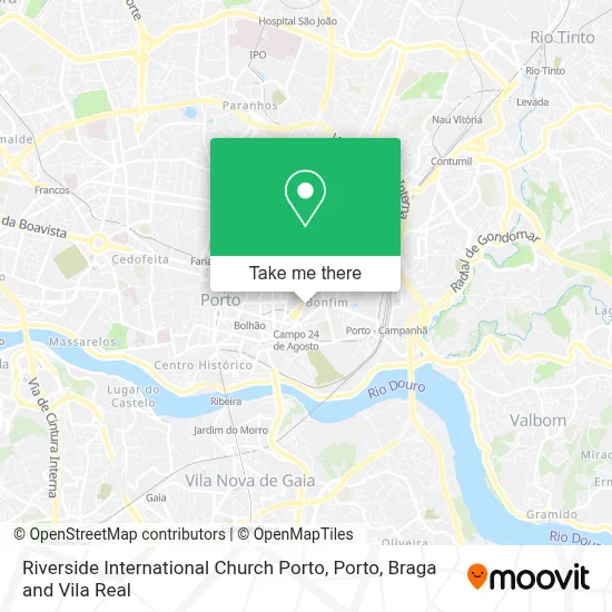 Riverside International Church Porto mapa