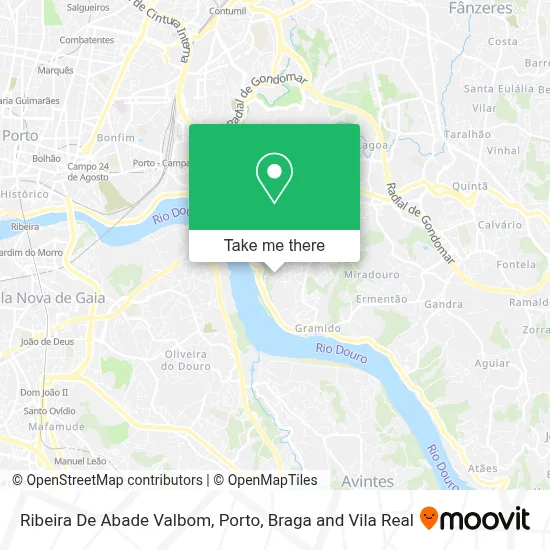 Ribeira De Abade Valbom map