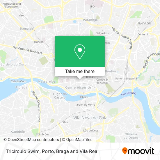 Tricirculo Swim map